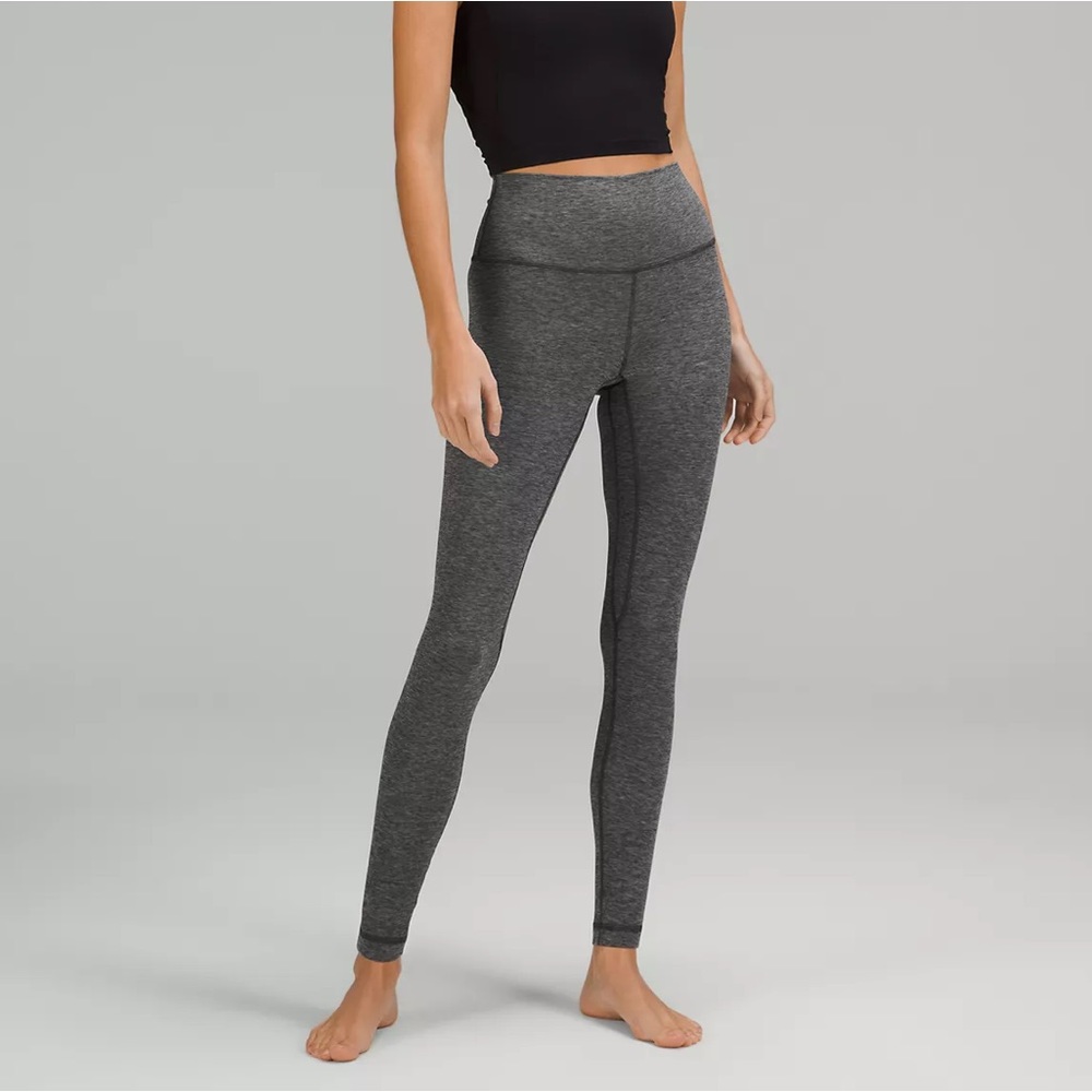 Lululemon wunder under heathered grey leggings
